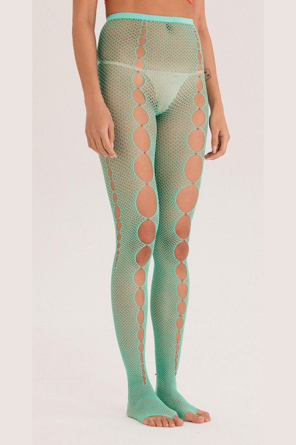 RUI Fishnet Stockings RSS22JW02 Seafoam Emerald